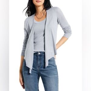 SLIGHTLY USED SIZE M Chaser Soft Gray Draped Cardigan